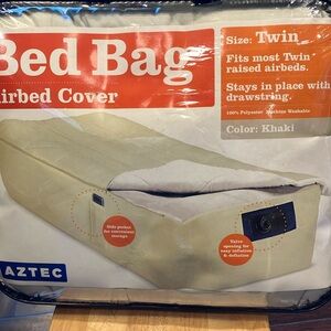 NWT Aztec Twin Bed Bag Airbed Cover/ Full Encasement Khaki Color